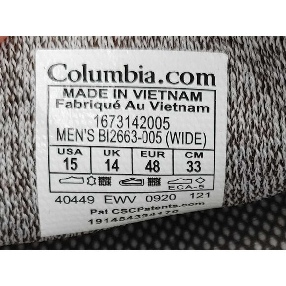 Columbia PFG Bahama Vented Mens Boat Fishing Shoes Size 15 B12663-005 Wide - Picture 8 of 8